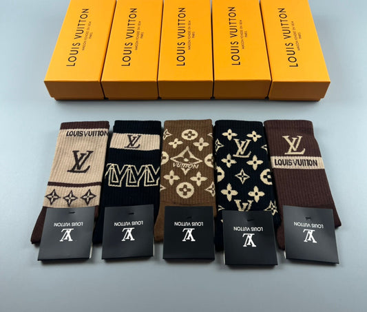Louis Vuitton Cotton Crew Socks - 5-Pair Pack