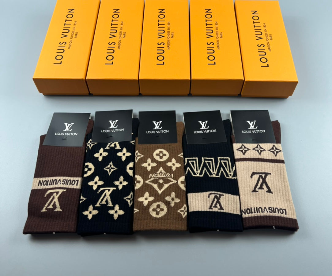 Louis Vuitton Cotton Short Socks - 5-Pair Pack