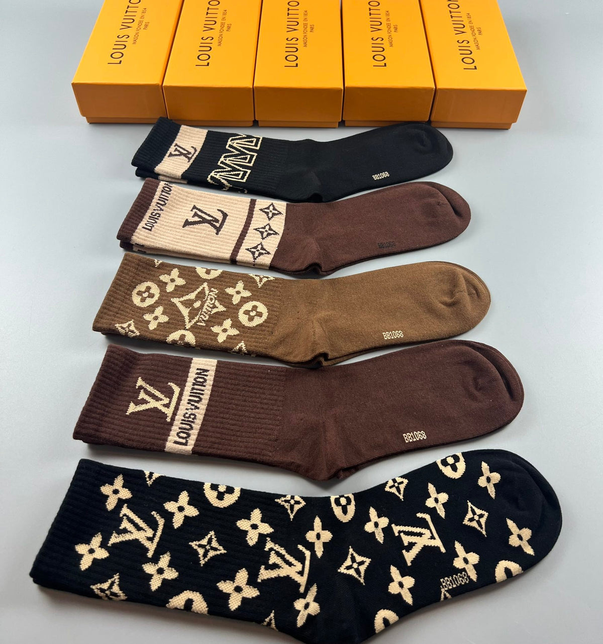 Louis Vuitton Cotton Short Socks - 5-Pair Pack