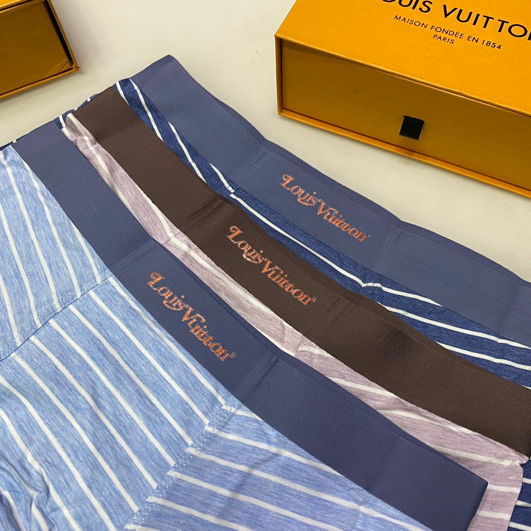 Louis Vuitton Modal Striped Men's Underwear - 3-Piece Box