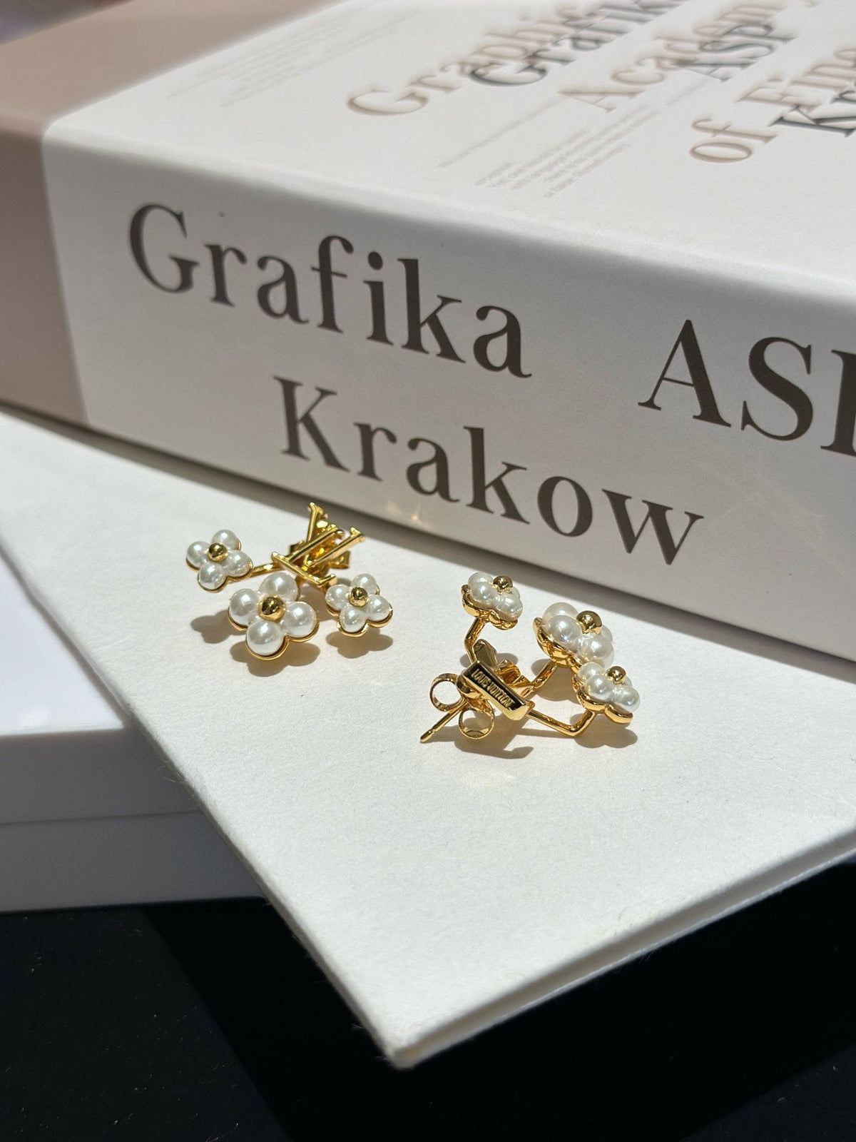 Martin Graham earrings in polished metal-tone – detail view