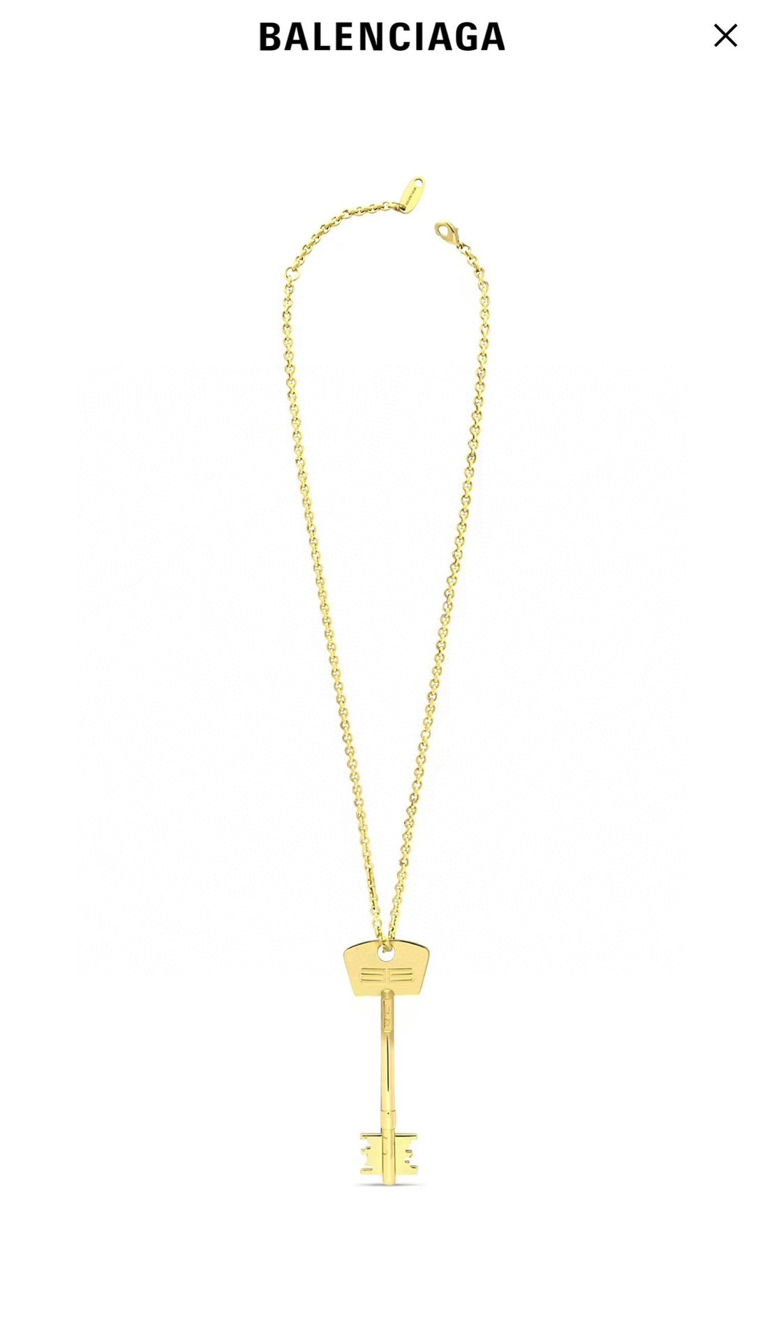 Martin Graham pendant necklace in polished metal-tone – detail view