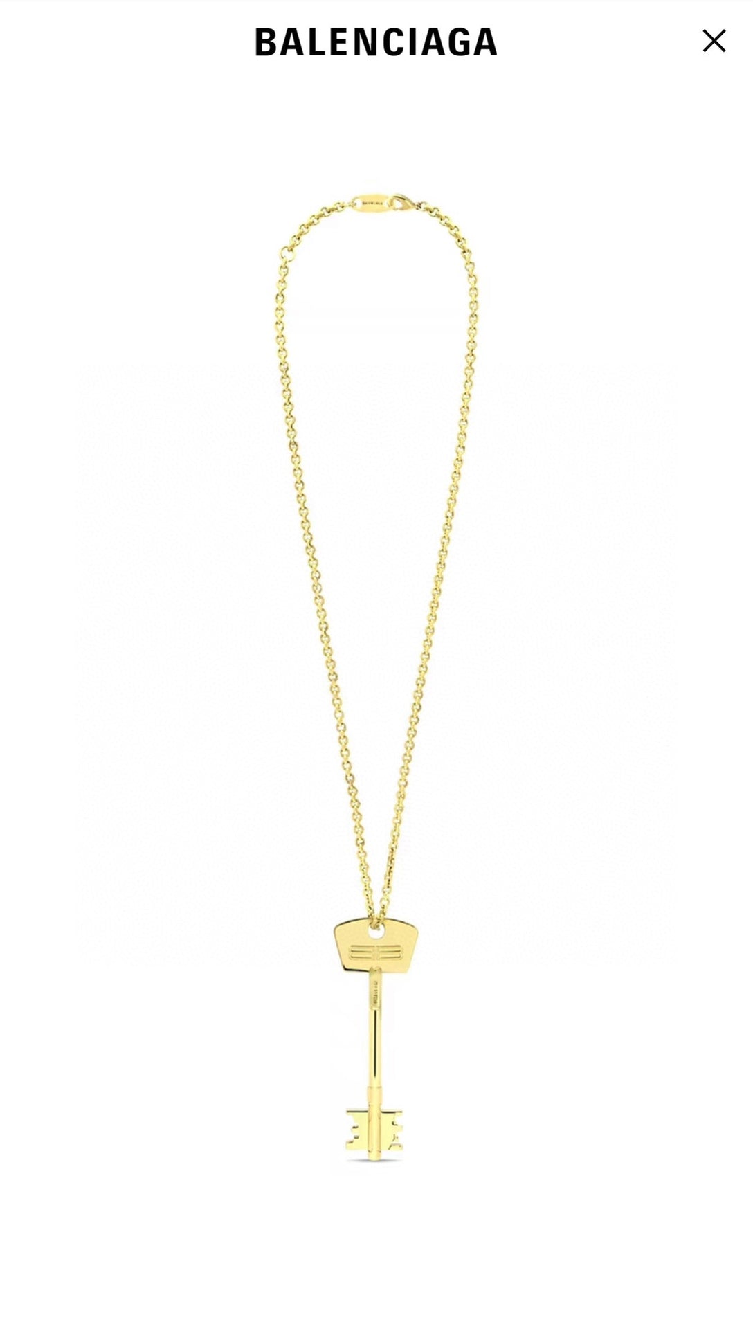 Martin Graham pendant necklace in polished metal-tone – front product view