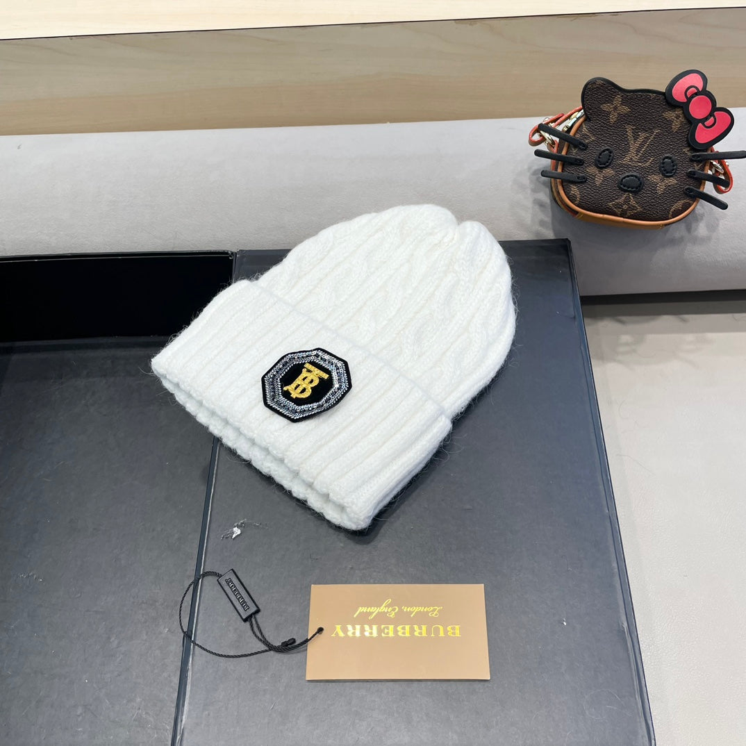 Burberry Cable Knit Patch Beanie - image 2