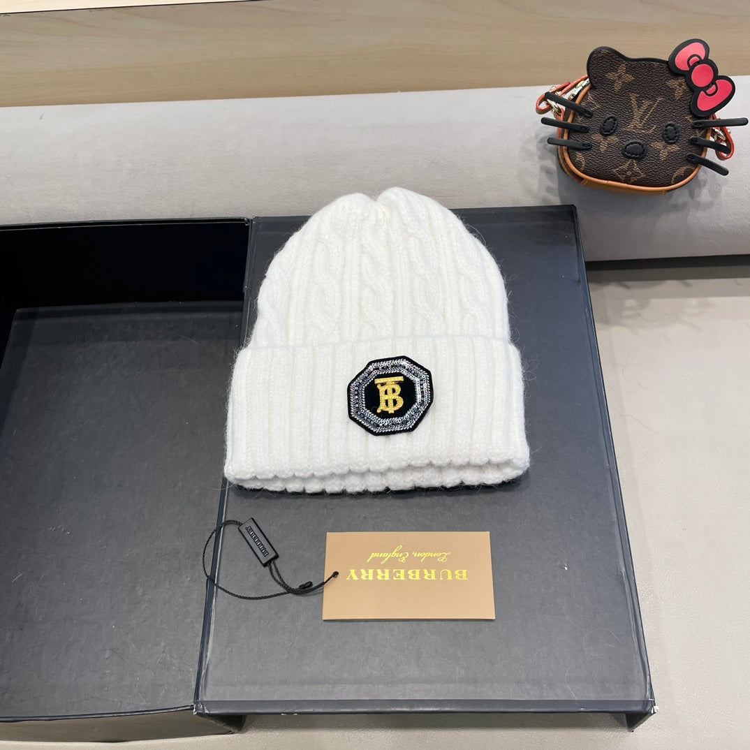 Burberry Cable Knit Patch Beanie - image 1