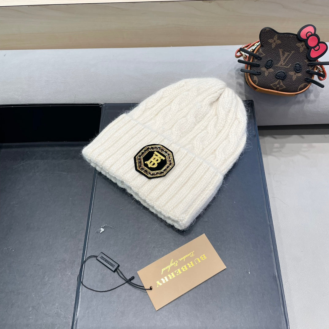 Burberry Cable Knit Patch Beanie - image 2