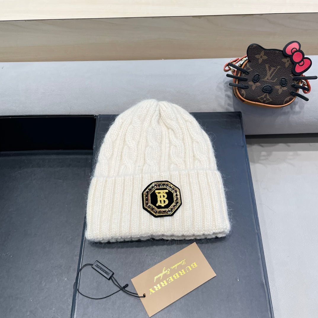 Burberry Cable Knit Patch Beanie - image 1