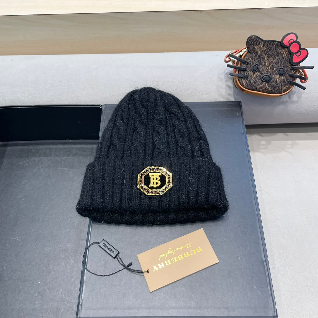 Burberry Cable Knit Patch Beanie - image 1