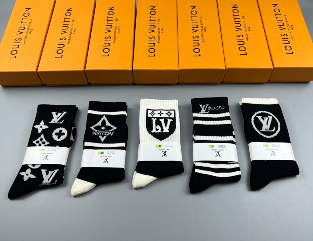 Louis Vuitton Cotton Short Socks - 5-Pair Pack