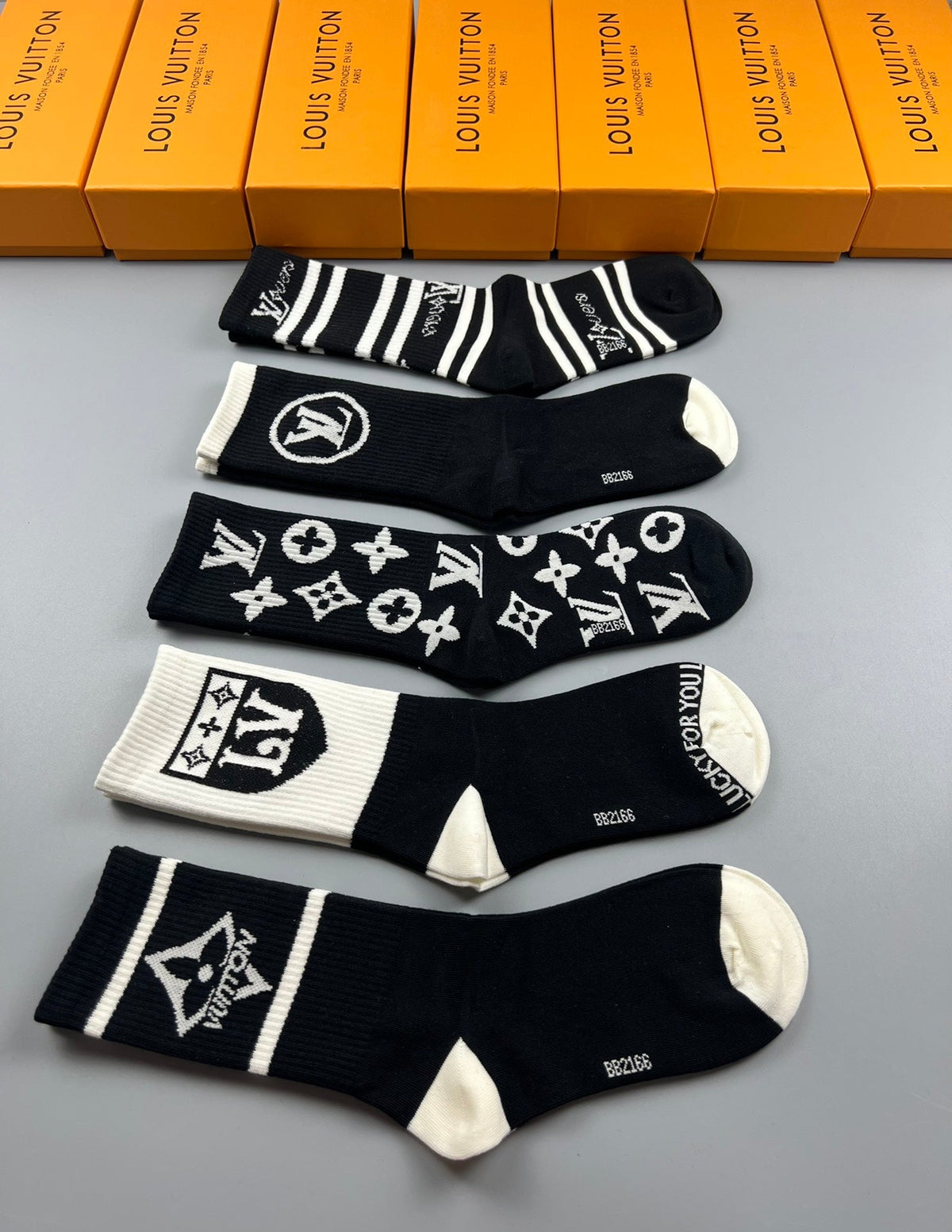 Louis Vuitton Cotton Short Socks - 5-Pair Pack