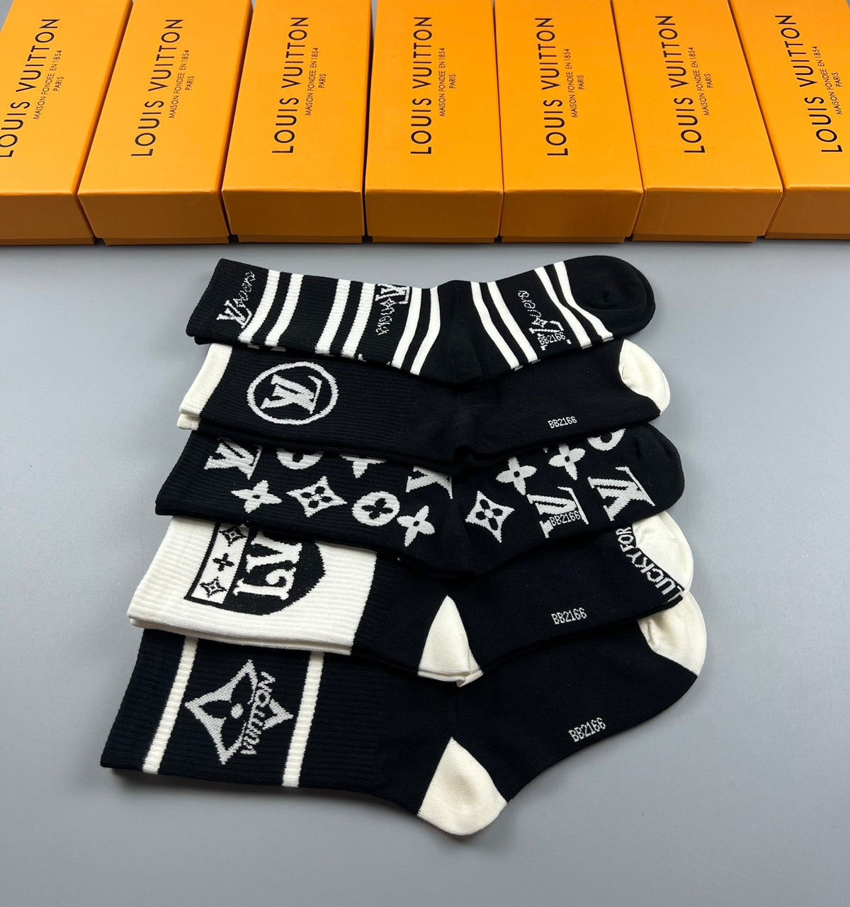 Louis Vuitton Cotton Short Socks - 5-Pair Pack