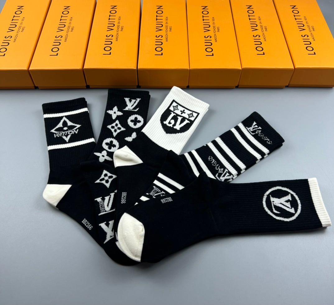 Louis Vuitton Cotton Short Socks - 5-Pair Pack