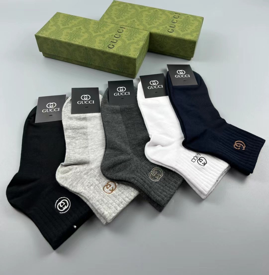 Gucci Cotton Crew Socks - 5-Pair Pack