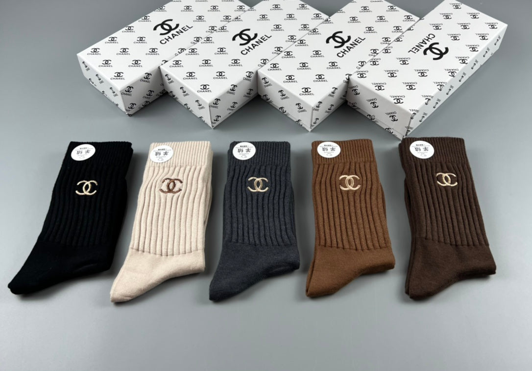 Chanel Classic Ankle Socks - 5-Pair Box