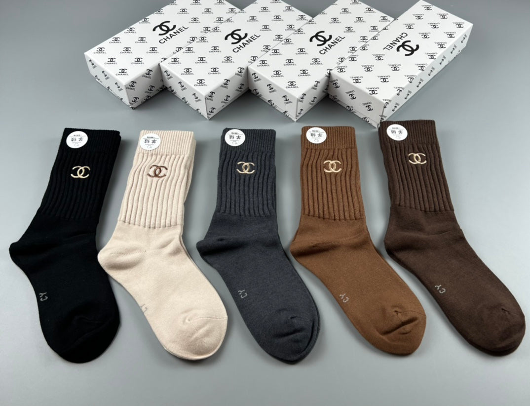 Chanel Classic Ankle Socks - 5-Pair Box