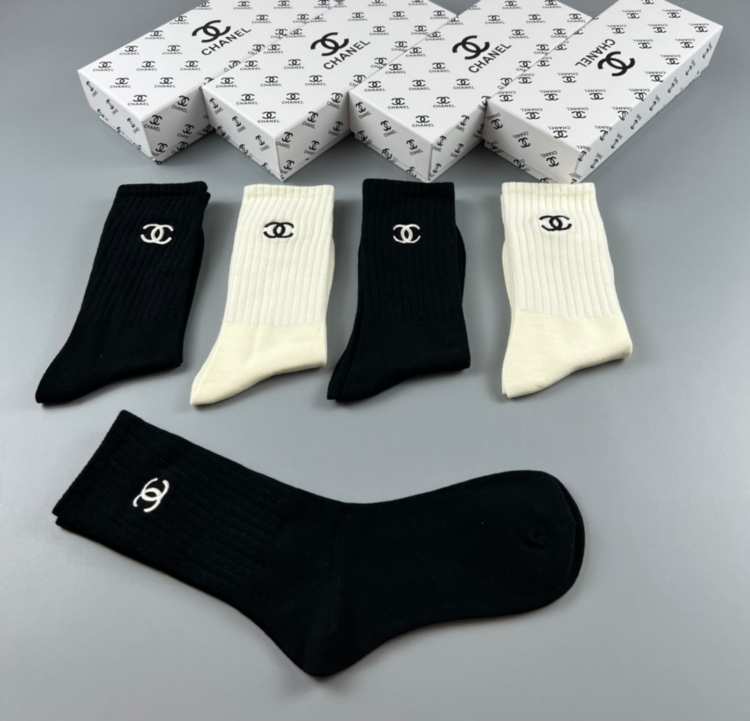 Chanel Crew Socks - 5-Pair Pack