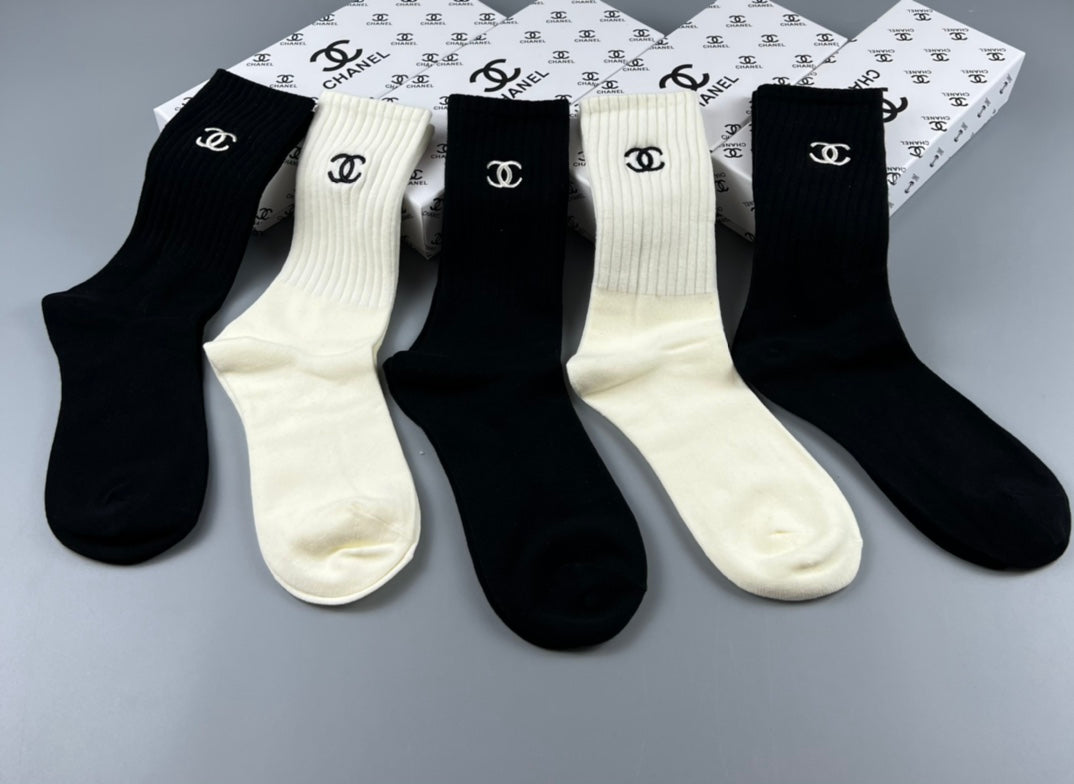 Chanel Crew Socks - 5-Pair Pack