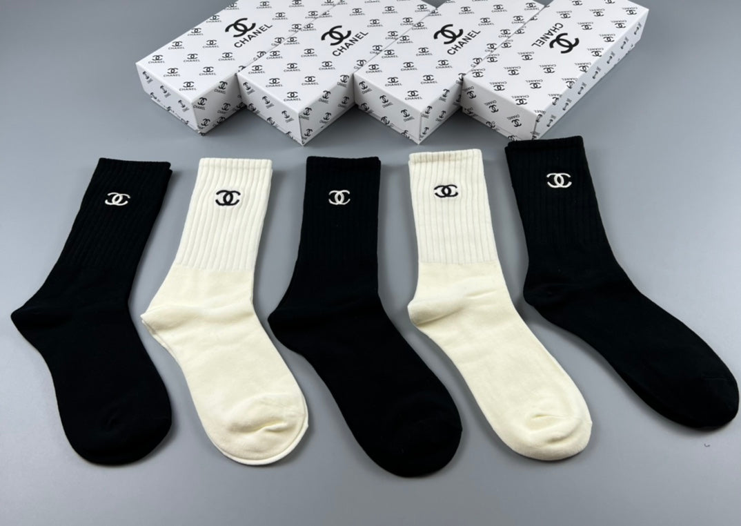 Chanel Crew Socks - 5-Pair Pack