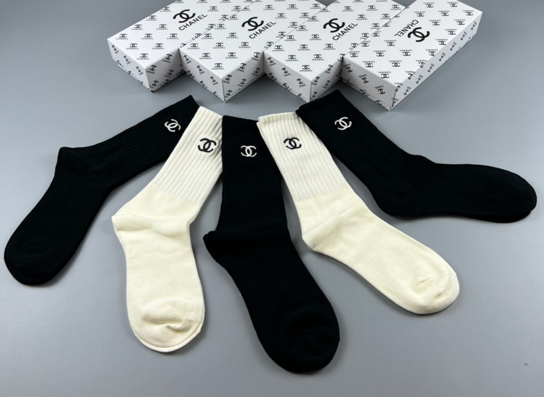 Chanel Crew Socks - 5-Pair Pack