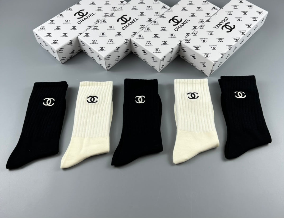 Chanel Crew Socks - 5-Pair Pack