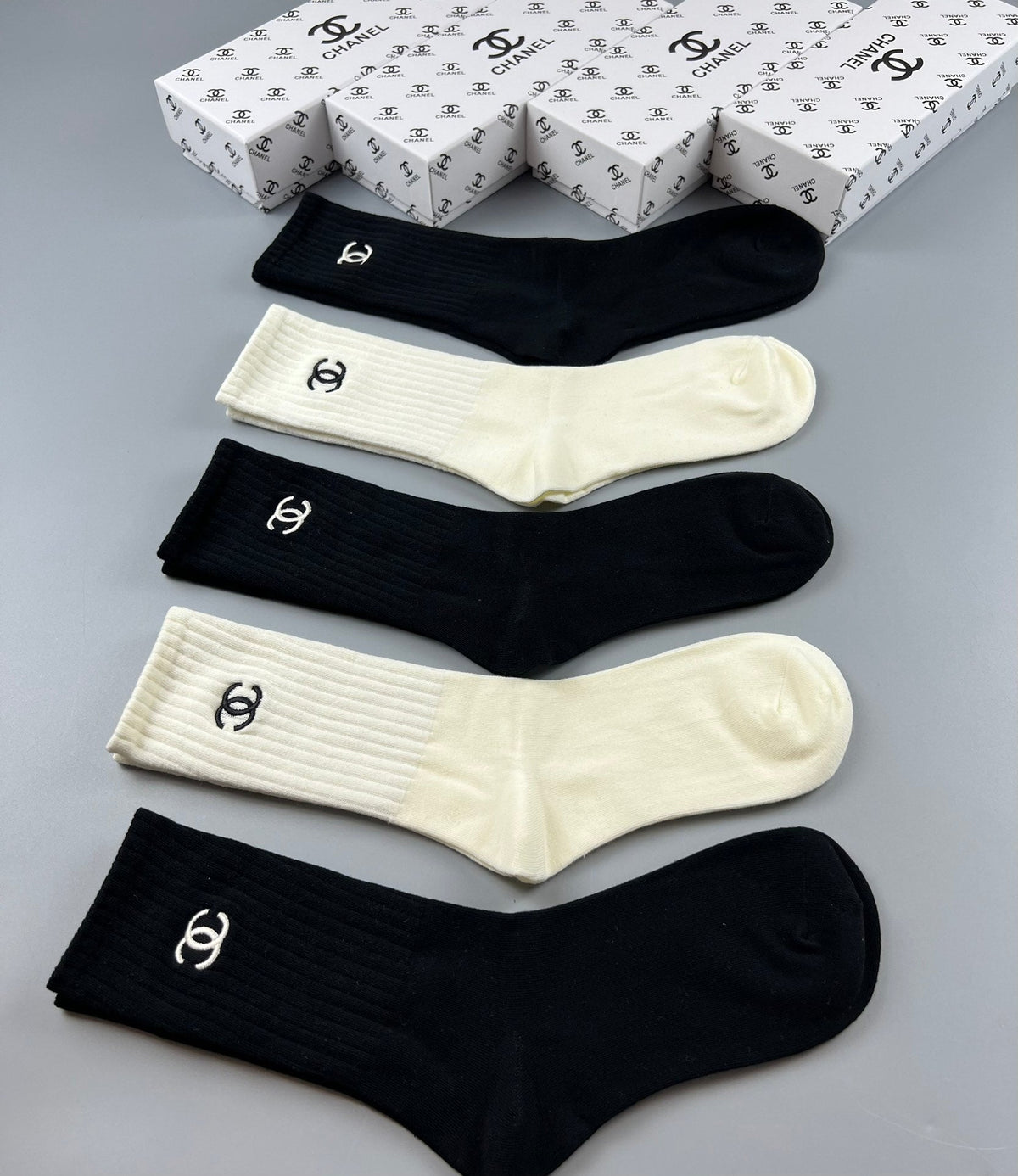 Chanel Crew Socks - 5-Pair Pack