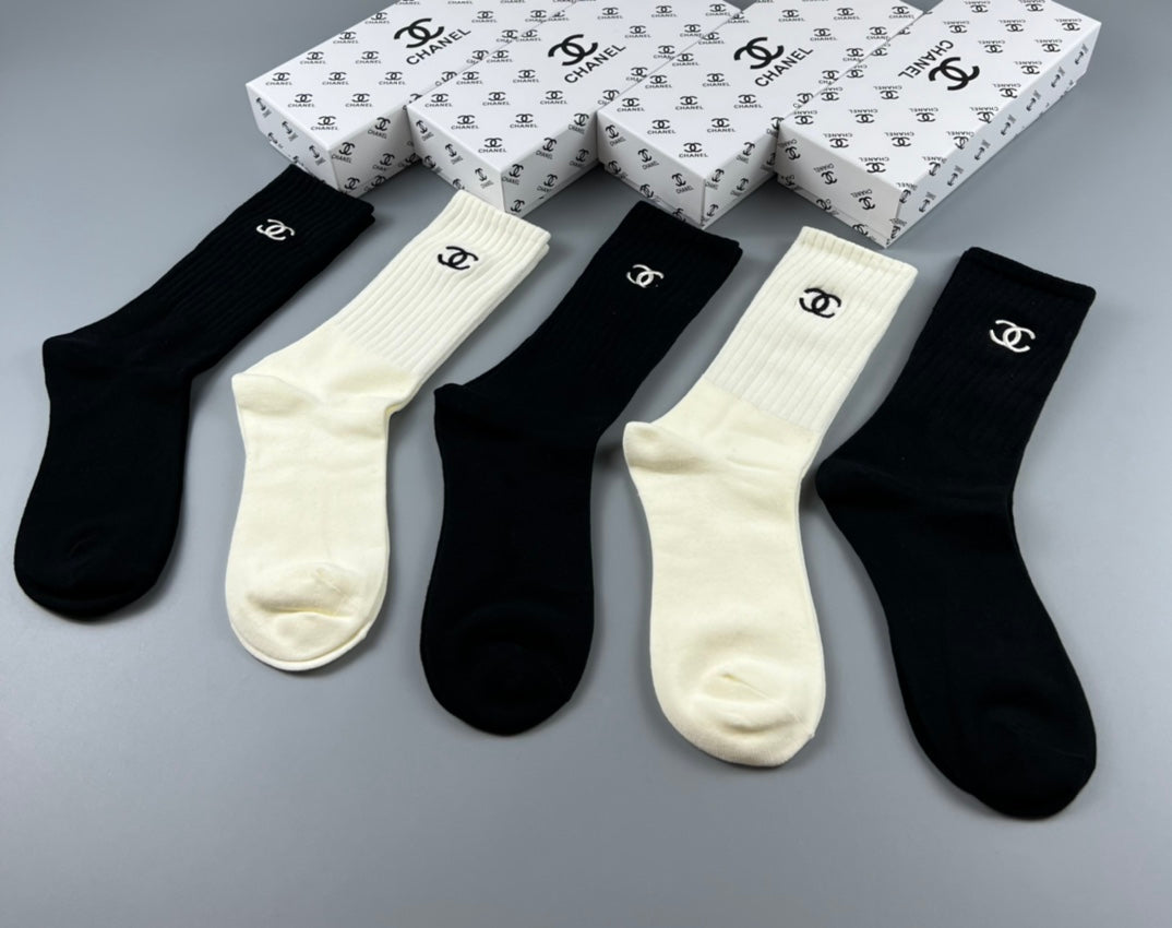 Chanel Crew Socks - 5-Pair Pack