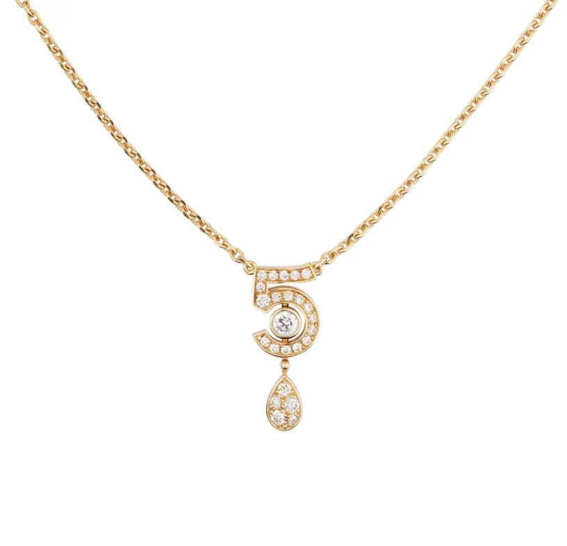 Martin Graham pendant necklace in polished metal-tone – front product view