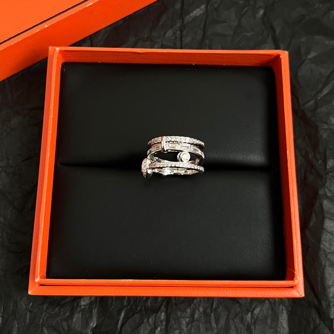 Martin Graham ring in polished metal-tone – front product view