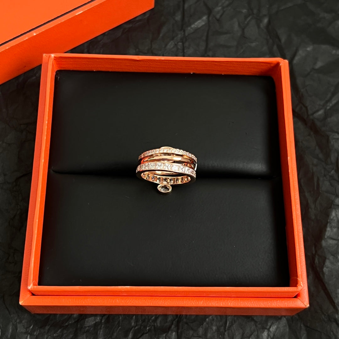 Martin Graham ring in polished metal-tone – styled product view