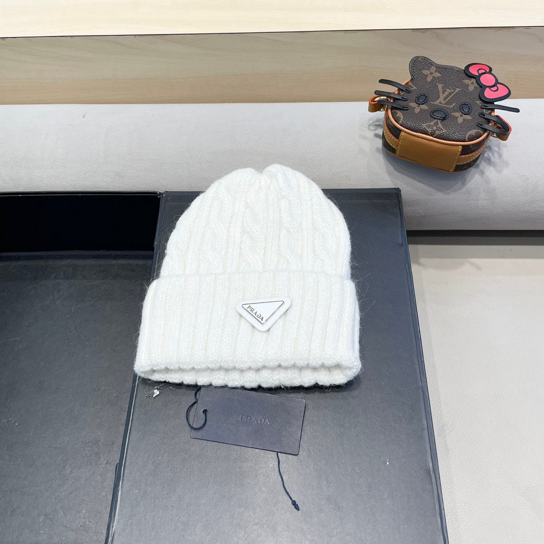 Prada Cable Knit Beanie - image 1