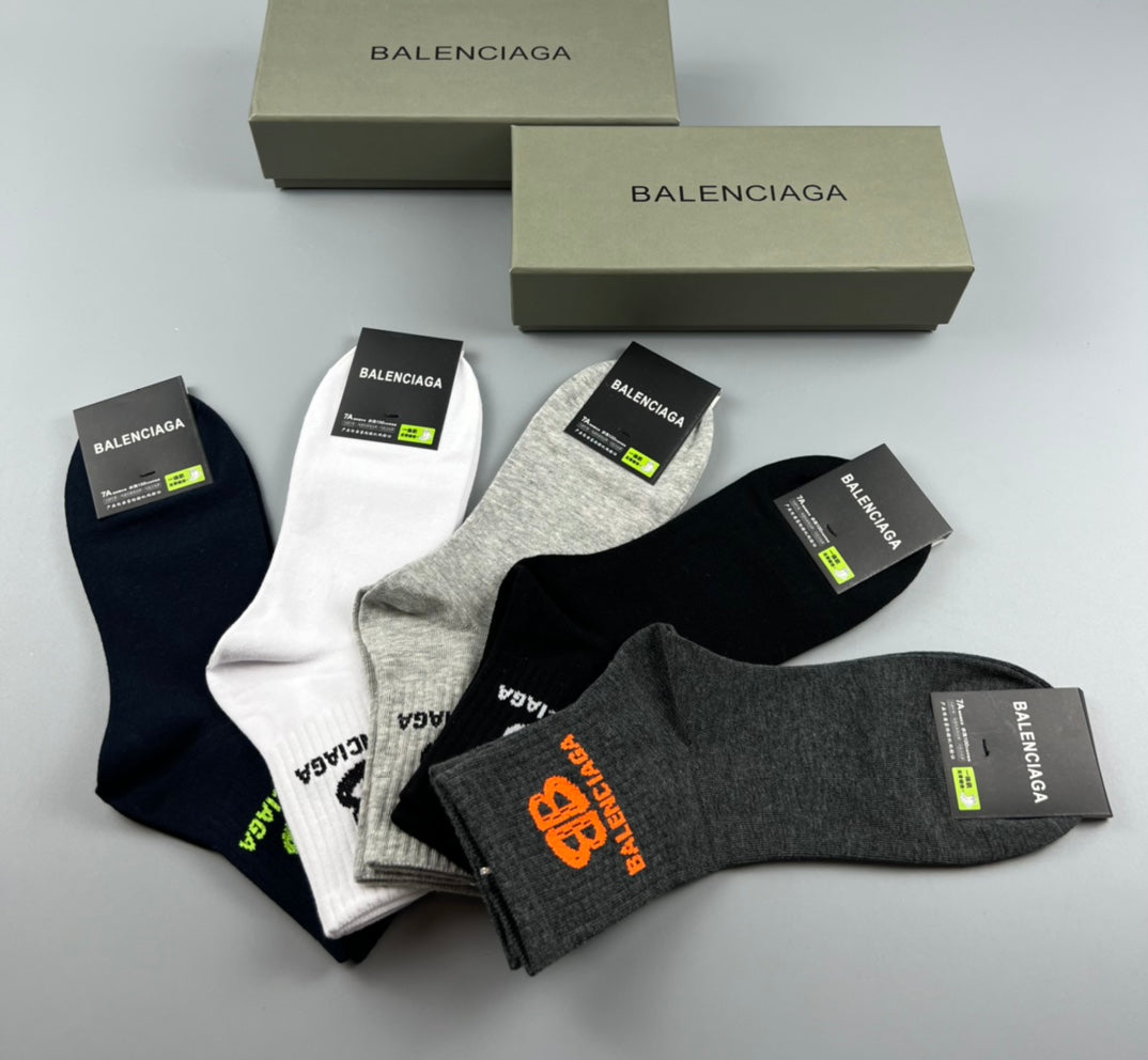 Balenciaga Crew Socks - 5-Pair Pack