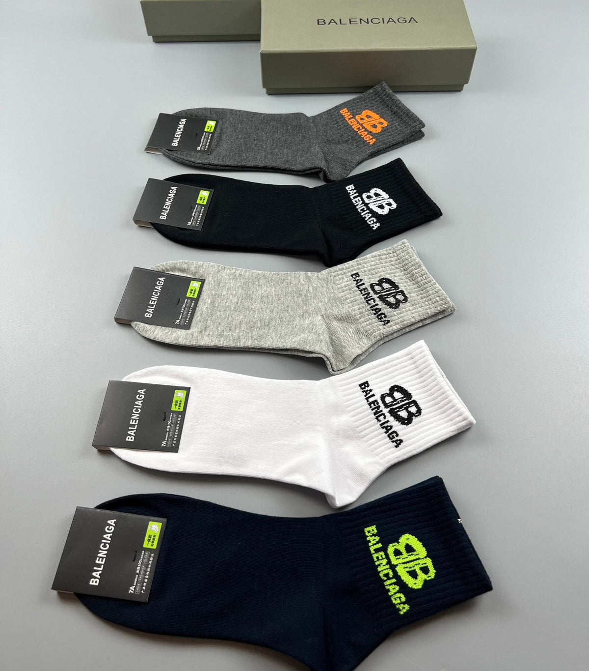 Balenciaga Crew Socks - 5-Pair Pack