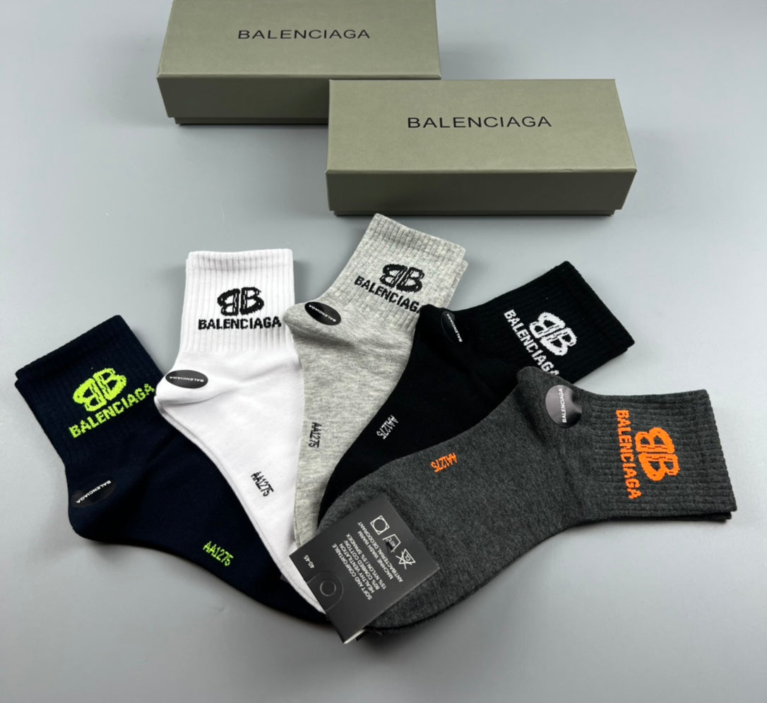 Balenciaga Crew Socks - 5-Pair Pack
