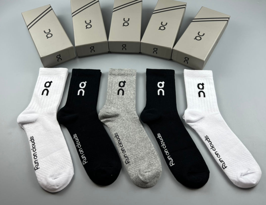 On Cotton Crew Socks - 5-Pair Pack