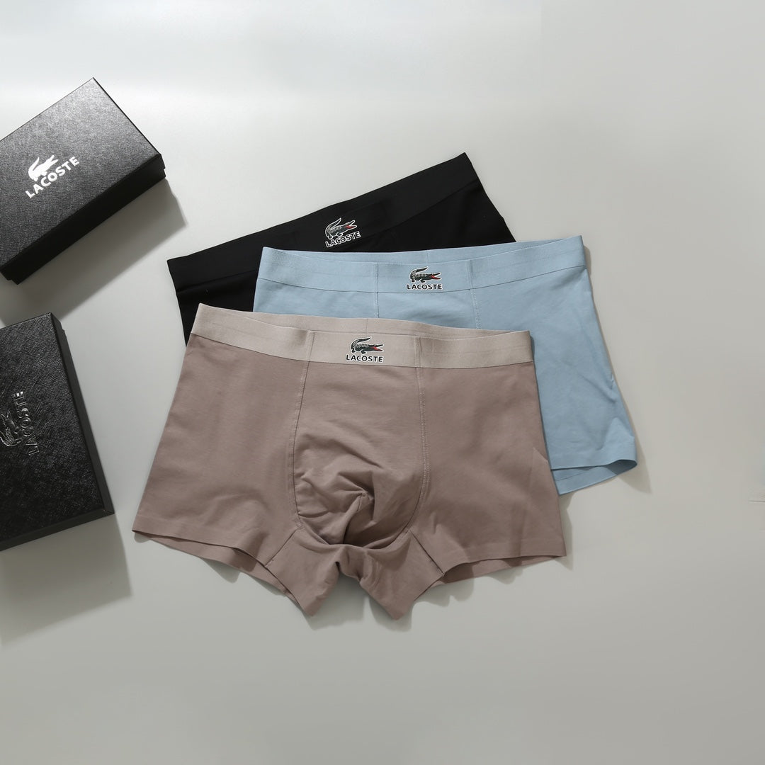 Cotton Men's Boxer Briefs - 3-Piece Box
