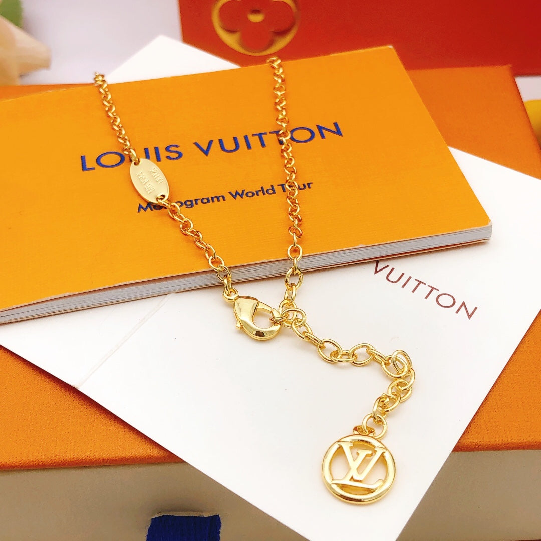Martin Graham pendant necklace in polished metal-tone – styled product view