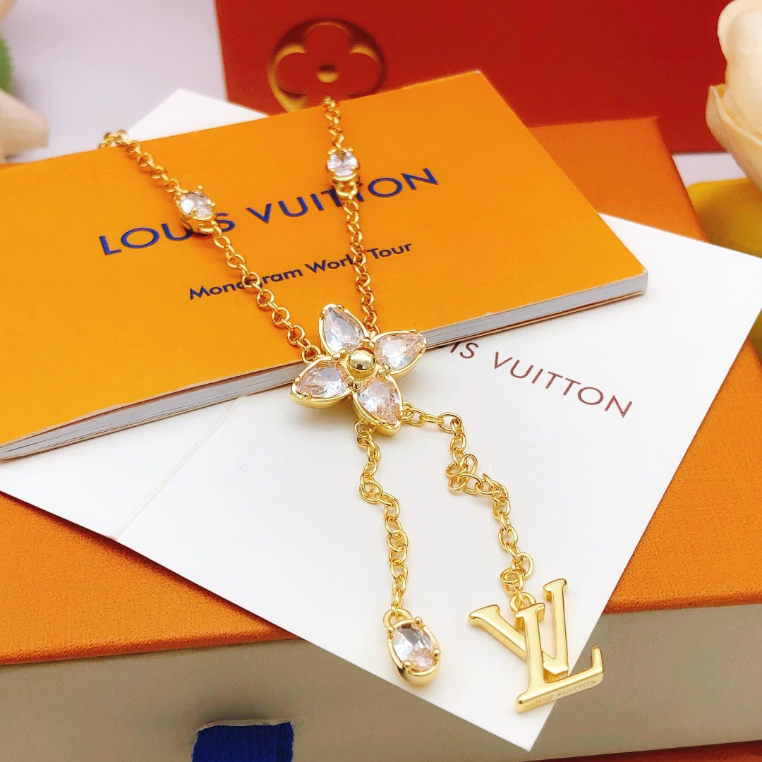 Martin Graham pendant necklace in polished metal-tone – front product view
