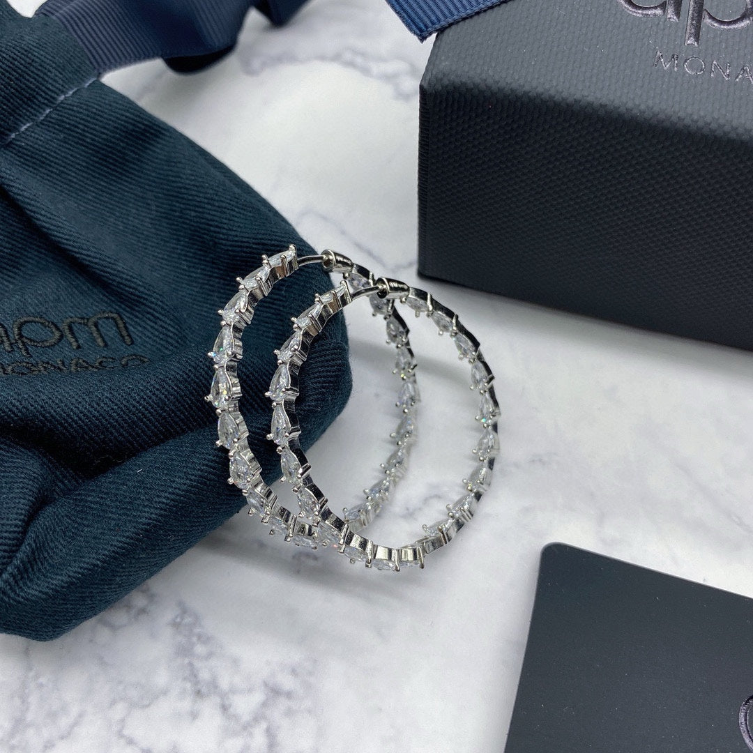 Martin Graham earrings in polished metal-tone – styled product view