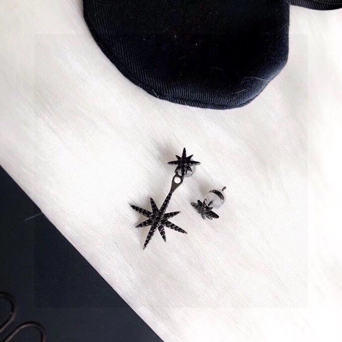Martin Graham stud earrings in polished metal-tone – front product view