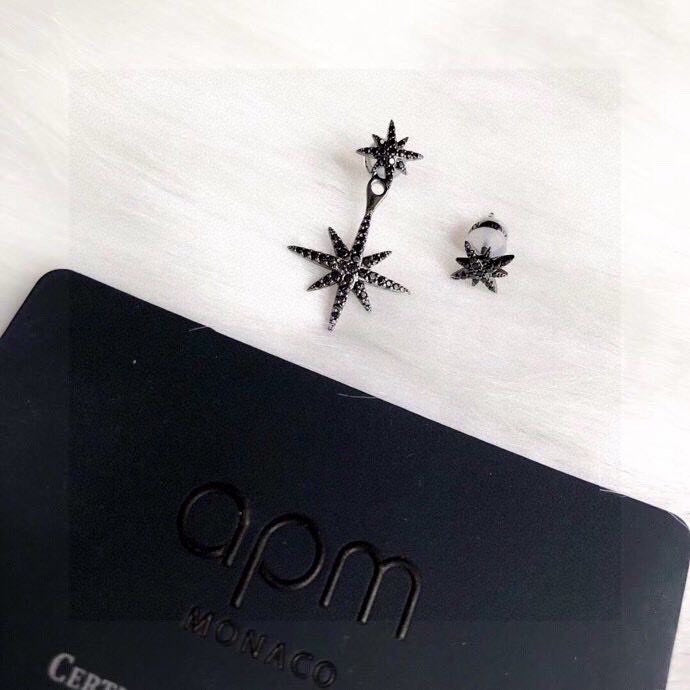 Martin Graham stud earrings in polished metal-tone – detail view
