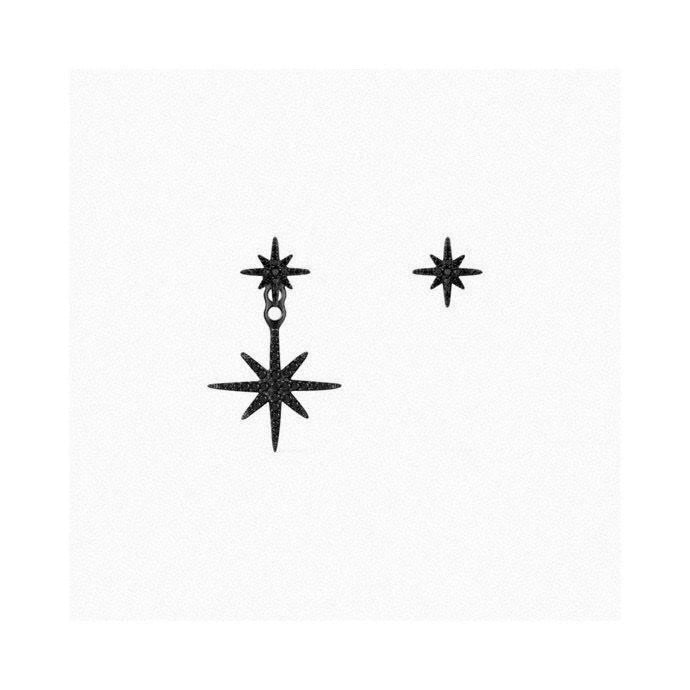 Martin Graham stud earrings in polished metal-tone – side detail