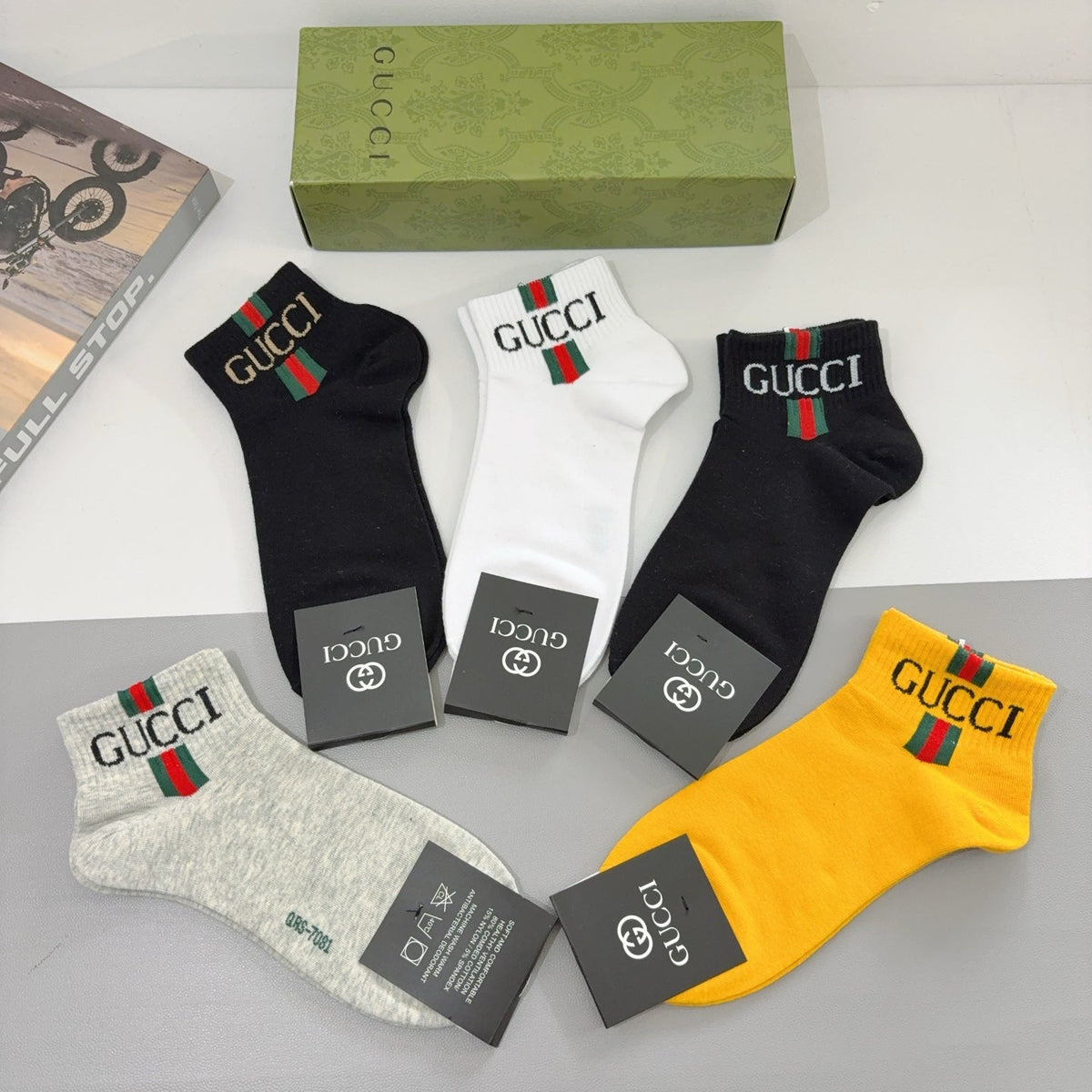 Gucci Cotton Short Socks – 5-Pair Pack