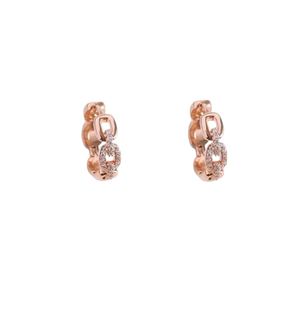 Martin Graham stud earrings in polished metal-tone – front product view