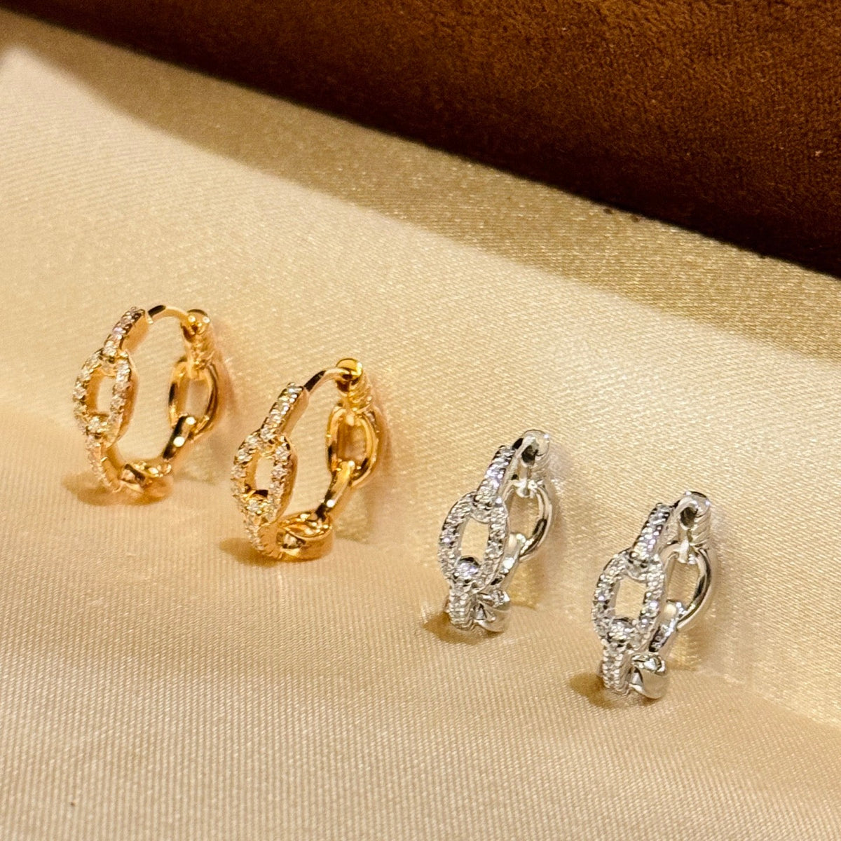 Martin Graham stud earrings in polished metal-tone – main product view
