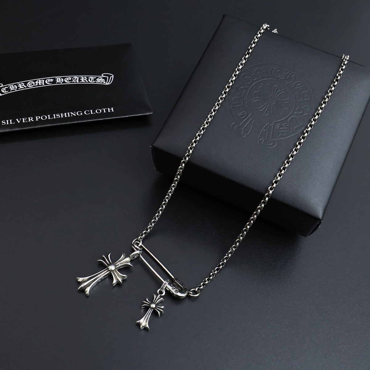Martin Graham pendant necklace in polished metal-tone – main product view