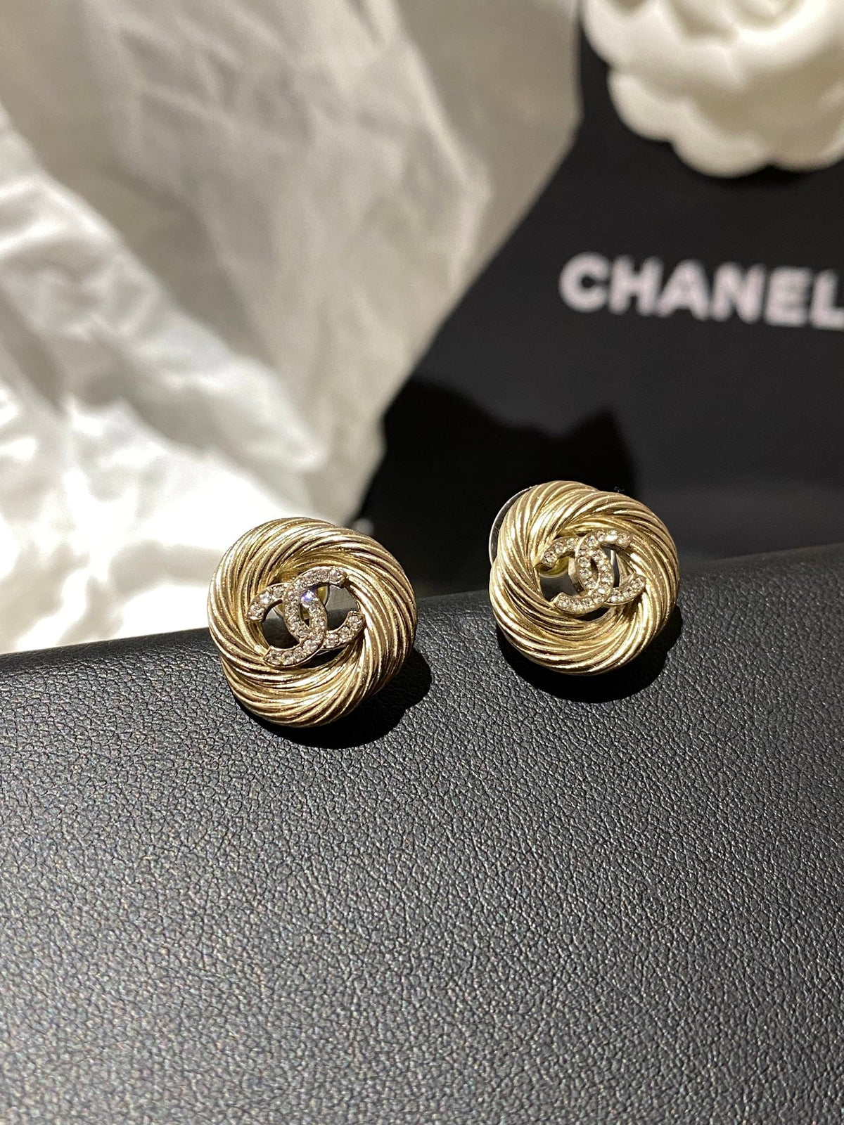 Martin Graham stud earrings in polished metal-tone – main product view