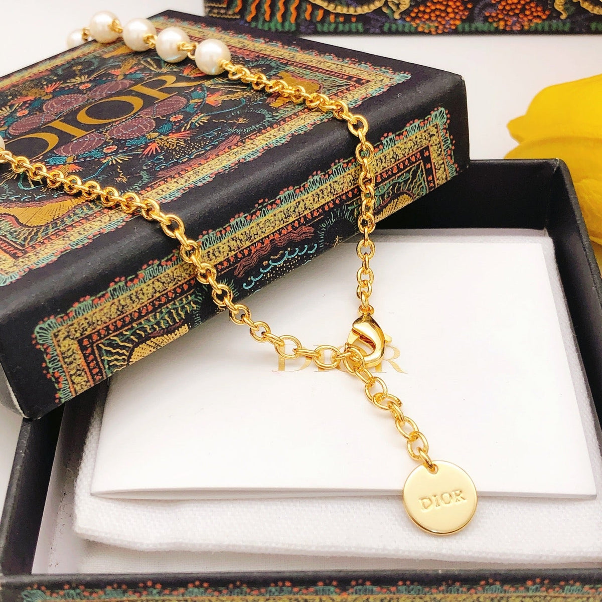 Martin Graham pendant necklace in polished metal-tone – main product view