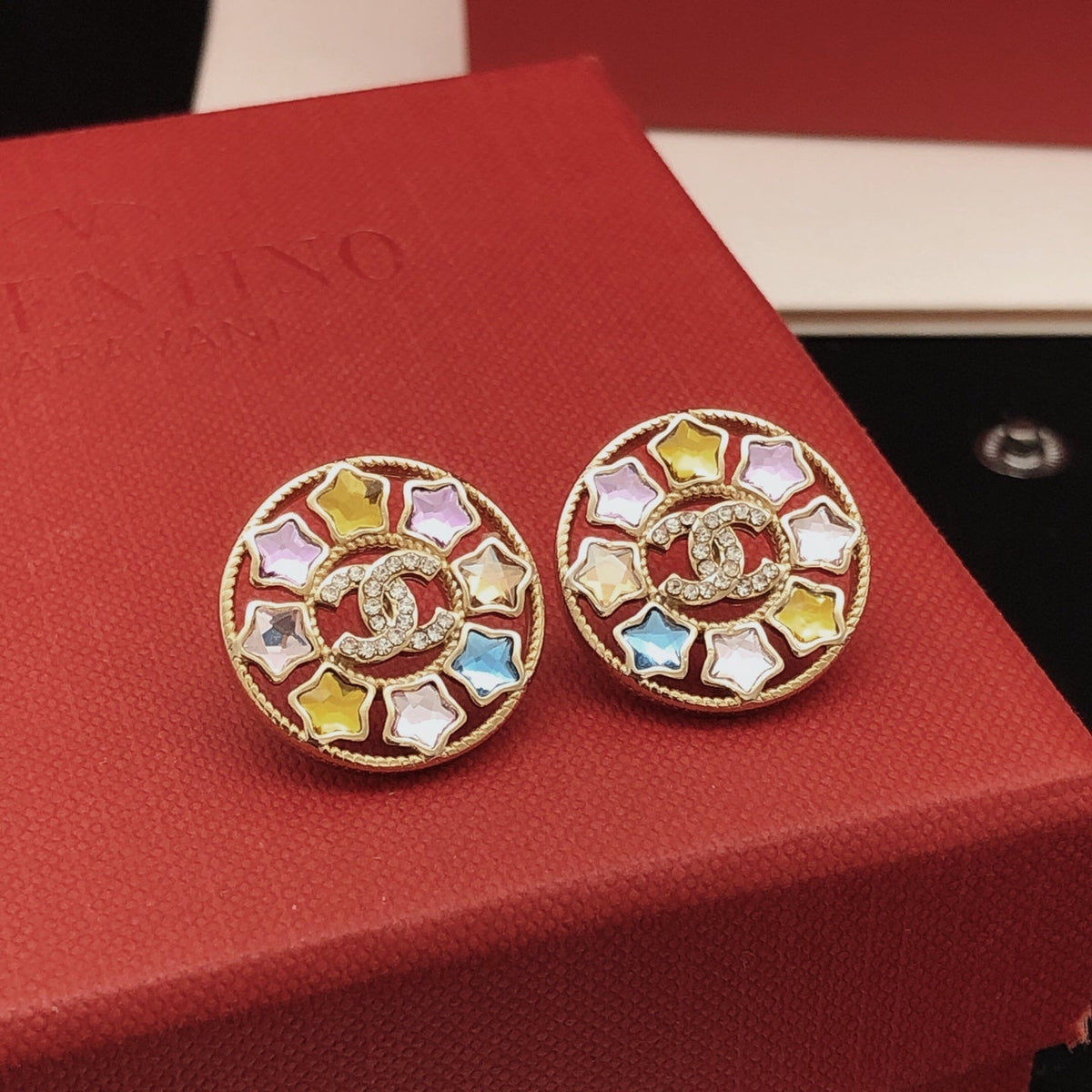 Martin Graham stud earrings in polished metal-tone – main product view
