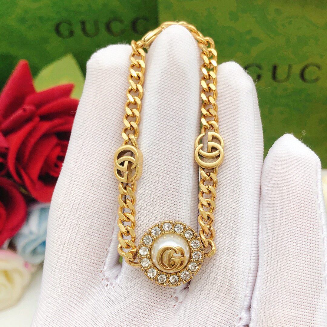 Martin Graham bracelet in polished metal-tone – front product view