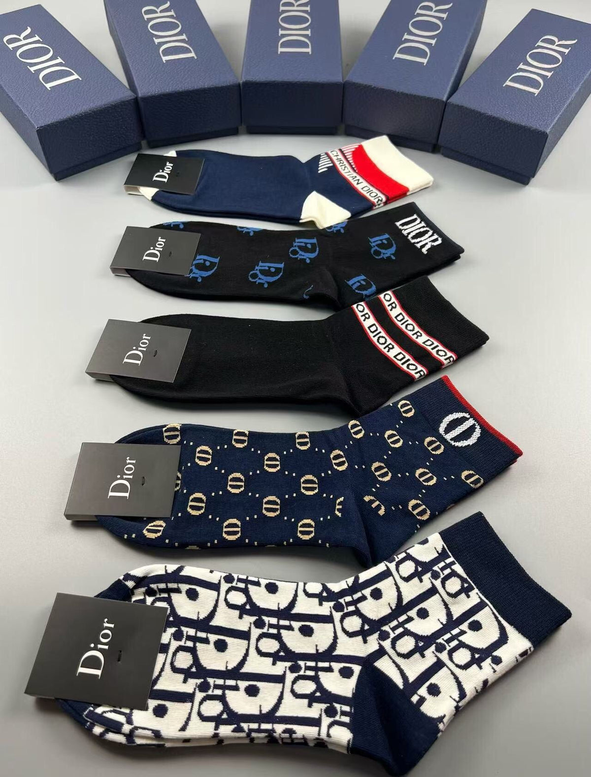 Dior Short Socks - 5-Pair Pack